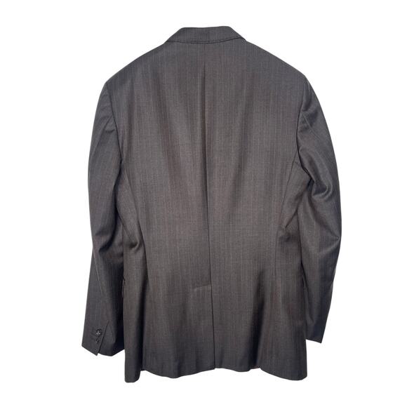 NEW! Banana Republic 40R Italian Wool $420 Tailored Fit Blazer Pinstripe Brown - Picture 2 of 10